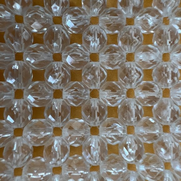 vintage Hong Kong handmade round beaded gold lining serpentine handled purse - Picture 8 of 12